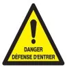 Panneau DANGER DEFENSE D'ENTRER NORMAS Taliaplast 629961
