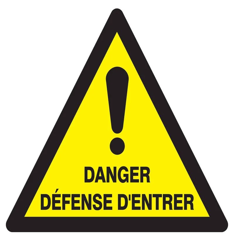 Panneau DANGER DEFENSE D'ENTRER NORMAS Taliaplast 629332