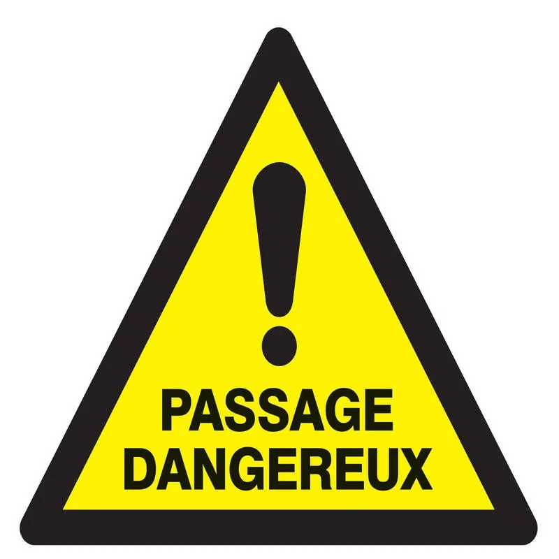 Panneau DANGER PASSAGE DANGEREUX NORMA Taliaplast 629955