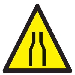 Panneau DANGER RETRECISSEMENT NORMASIG Taliaplast 629913
