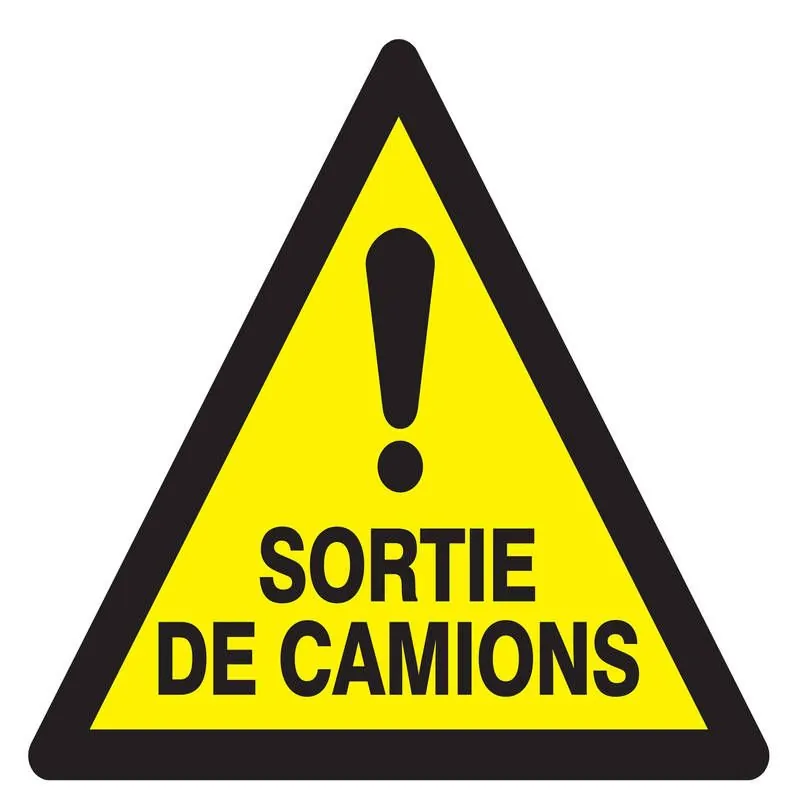 Panneau DANGER SORTIE DE CAMIONS NORMA Taliaplast 629963