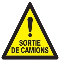 Panneau DANGER SORTIE DE CAMIONS NORMA Taliaplast 629301