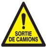 Panneau DANGER SORTIE DE CAMIONS NORMA Taliaplast 629301