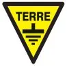 Panneau DANGER TERRE NORMASIGN 100X100 Taliaplast 629953