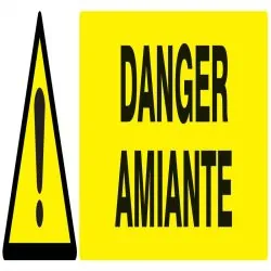 Panneau DANGER AMIANTE 200x52 NORMASIG Taliaplast 620323