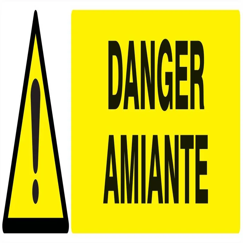Panneau DANGER AMIANTE 200x52 NORMASIG Taliaplast 620323