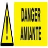 Panneau DANGER AMIANTE 200x52 NORMASIG Taliaplast 620323