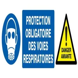 Panneau PROT.VOI RES/ DANGER AMIANTE N Taliaplast 626333