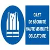 Panneau GILET DE SECURITE HAUTE VISIBI Taliaplast 621513
