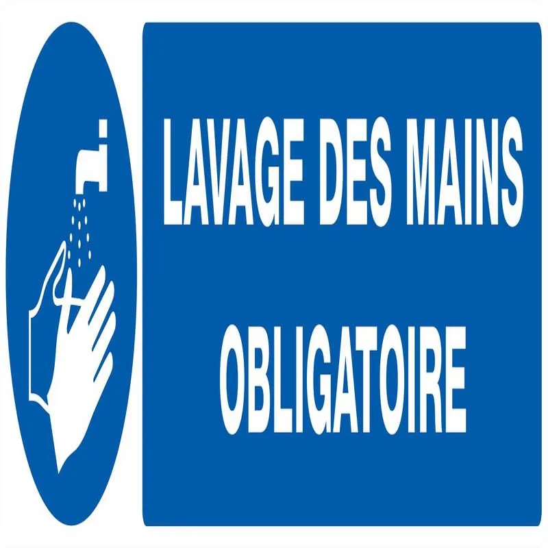 Panneau LAVAGE DES MAINS OBLIGATOIRE N Taliaplast 620520