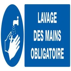 Panneau LAVAGE DES MAINS OBLIGATOIRE N Taliaplast 626520