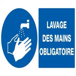 Panneau LAVAGE DES MAINS OBLIGATOIRE N Taliaplast 621520