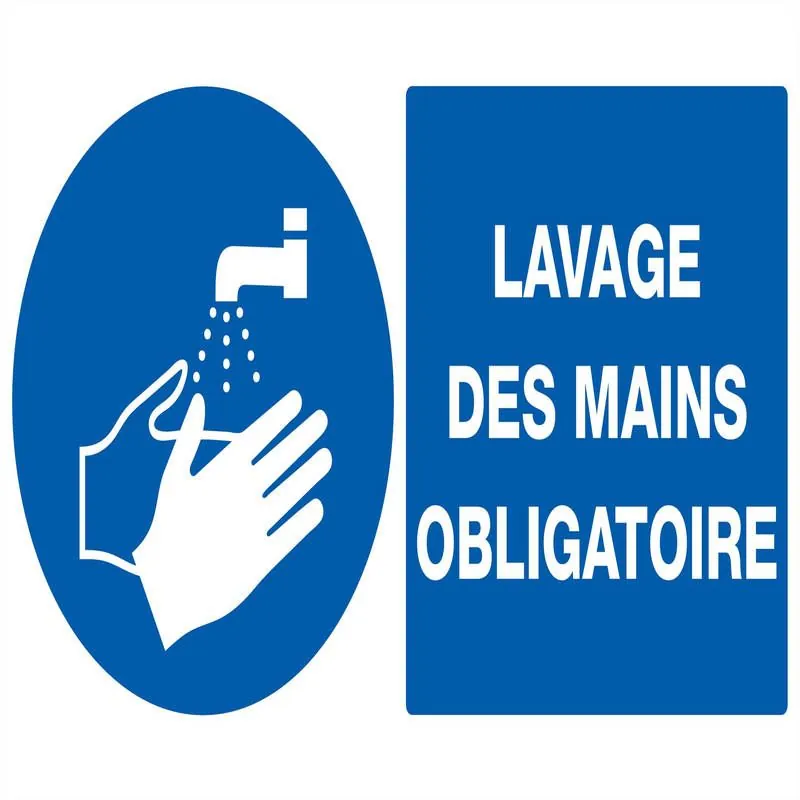 Panneau LAVAGE DES MAINS OBLIGATOIRE N Taliaplast 621520