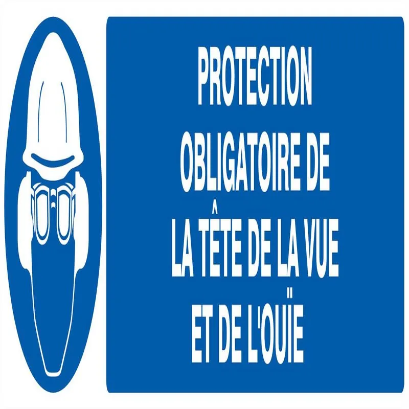 Panneau PROT.OBLIG.TET/ VUE/OUI.200X52 Taliaplast 620501