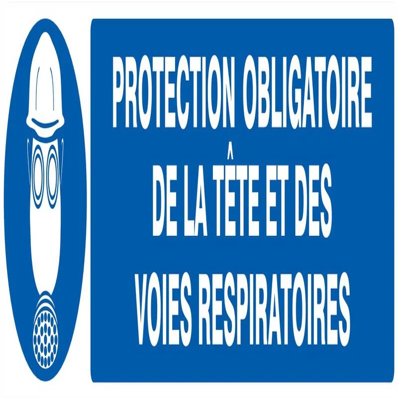 Panneau PROT.OBL. TETE VOI RESP.330x75 Taliaplast 625506