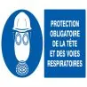Panneau PROT.OBL.TET/VOI RESP. 330X200 Taliaplast 621506