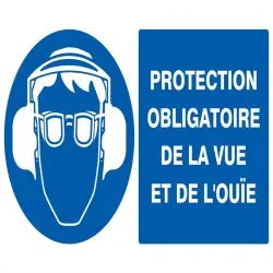 Panneau PROT.OBLIG.VUE OUIE 330X200 NO Taliaplast 621508