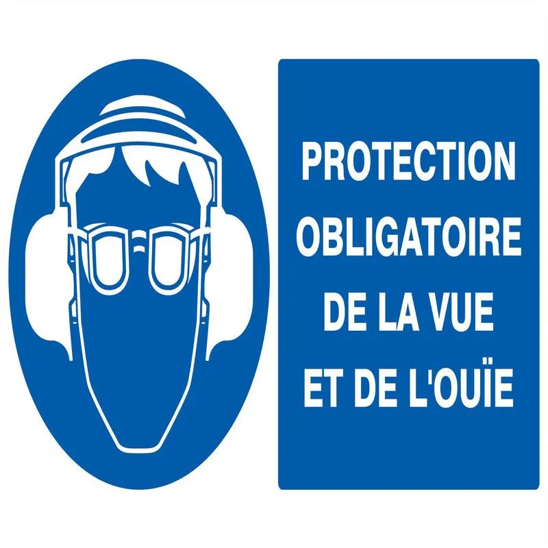 Panneau PROT.OBLIG.VUE OUIE 330X200 NO Taliaplast 621508