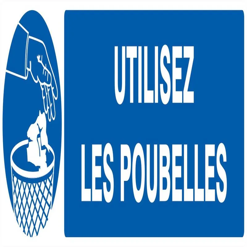Panneau UTILISEZ LES POUBELLES 200x52 Taliaplast 620512