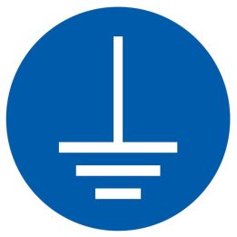 Panneau MISE A LA TERRE OBLIGATOIRE NO Taliaplast 624589