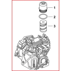 Clé pour filtre à huile de boite DSG -moteur Common Rail 1/2" - 24mm- L.101mm KSTOOLS 150.9202