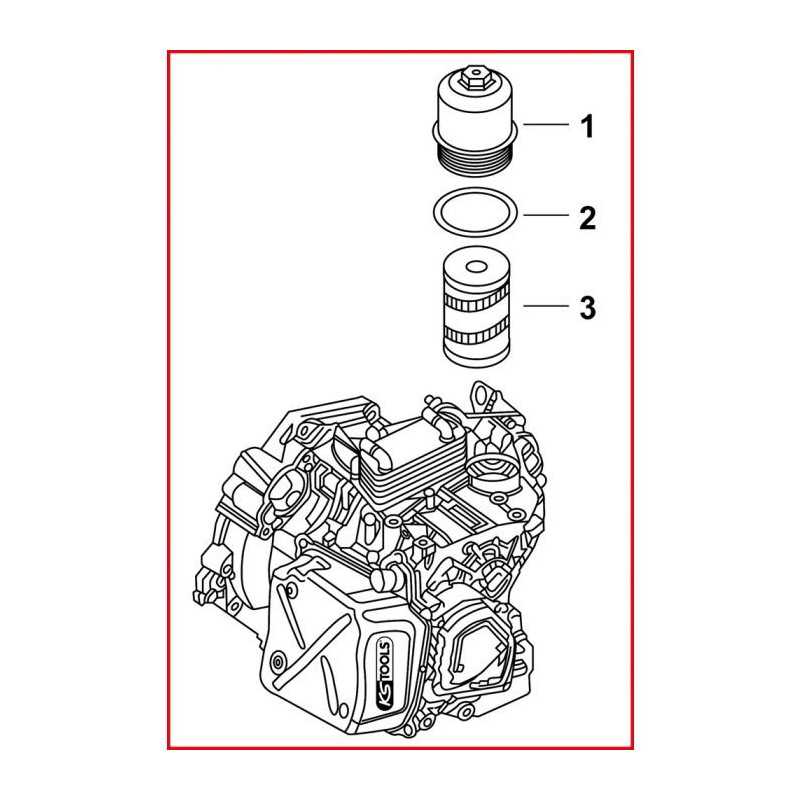 Clé pour filtre à huile de boite DSG -moteur Common Rail 1/2" - 24mm- L.101mm KSTOOLS 150.9202