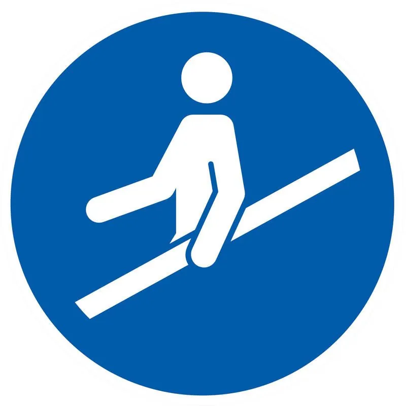 Panneau UTILISER LA MAIN COURANTE NORM Taliaplast 624592