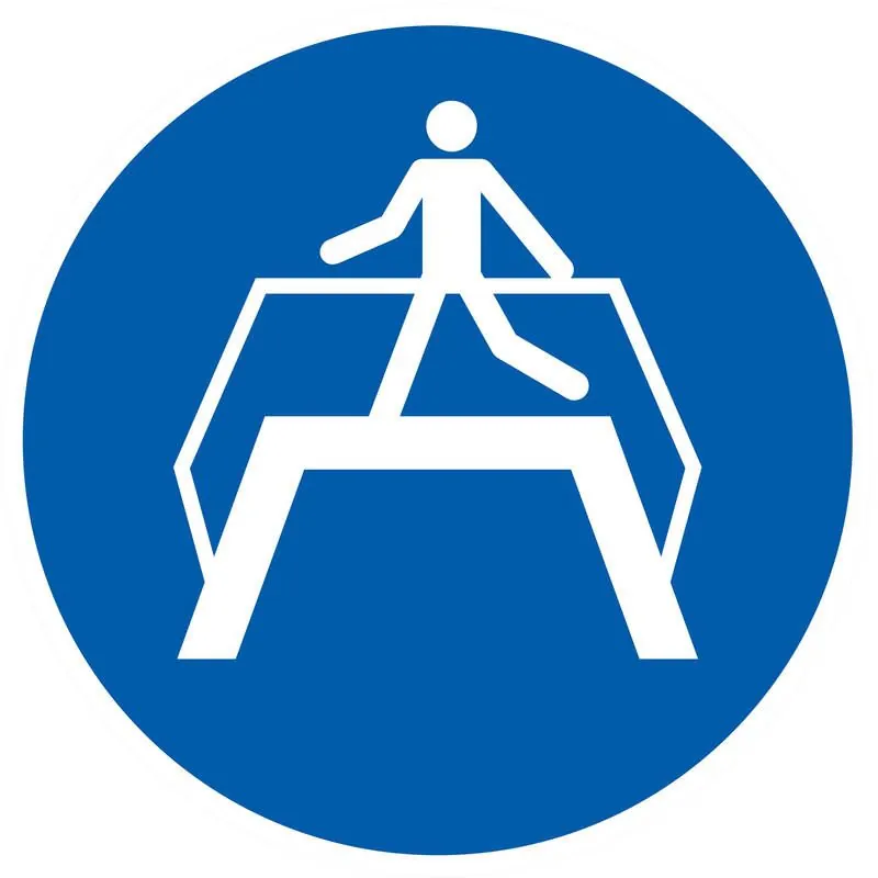 Panneau UTILISER LA PASSERELLE D.80 NO Taliaplast 624536