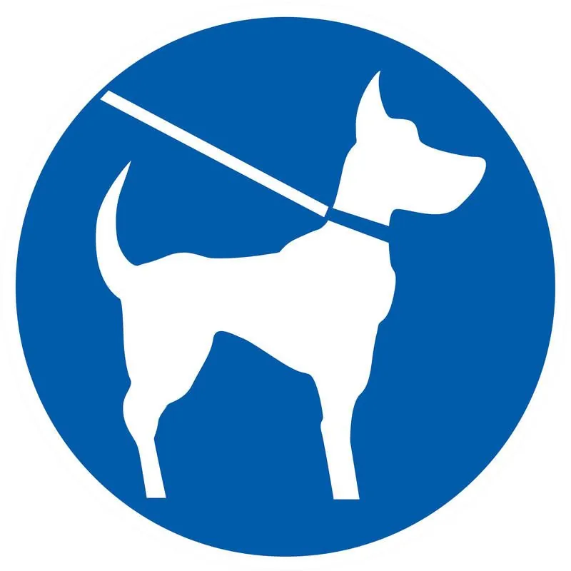 Panneau CHIEN EN LAISSE OBLIGATOIRE NO Taliaplast 624544