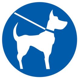 Panneau CHIEN EN LAISSE OBLIGATOIRE NO Taliaplast 623544