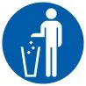 Panneau JETER DECHETS POUBELLE OBLIG. Taliaplast 627556