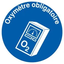 Panneau OXYMETRE OBLIGATOIRE NORMASIGN Taliaplast 622572