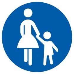 Panneau CHEMIN OBLIG. POUR PIETONS NOR Taliaplast 627588