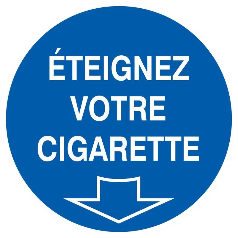Panneau ETEIGNEZ VOTRE CIGARET. D.420 Taliaplast 623516