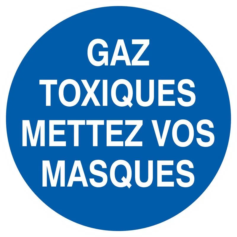 Panneau GAZ TOX.METTEZ VOS MASQ. D.300 Taliaplast 622534