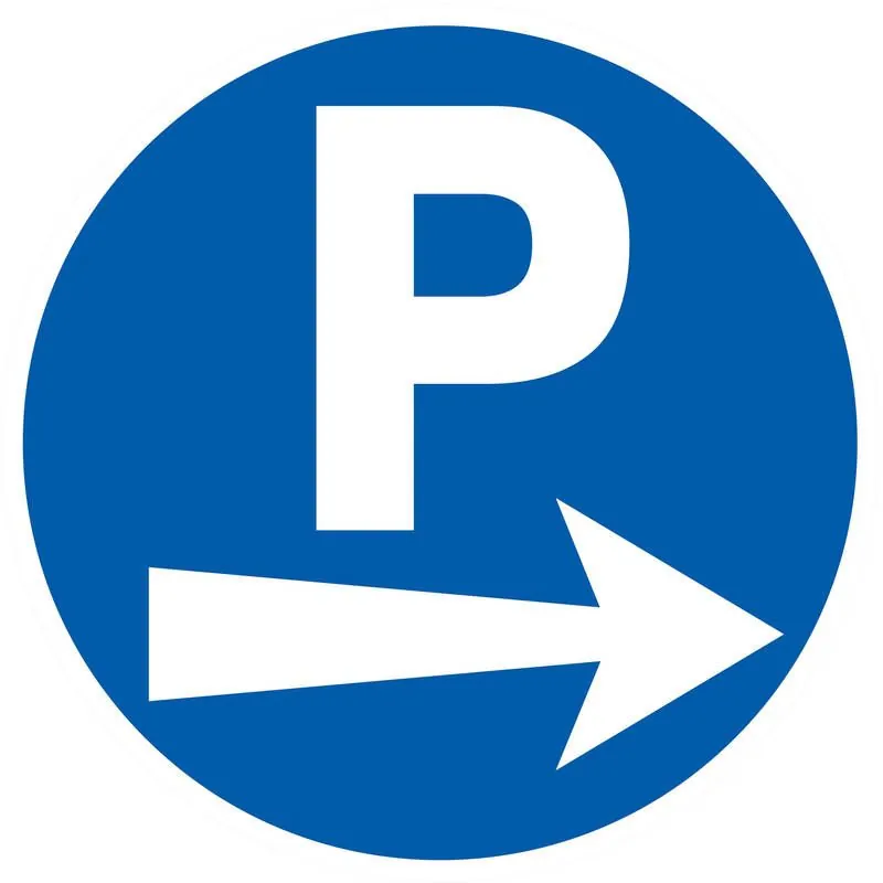 Panneau PARKING FLECHE A DROITE D.80 N Taliaplast 624522