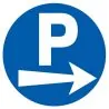 Panneau PARKING FLECHE A DROITE D.80 N Taliaplast 624522