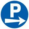 Panneau PARK.FLECHE A DROITE NORMASIGN Taliaplast 627525