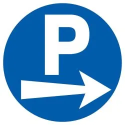 Panneau PARKING FLECH.A DROITE D.300 N Taliaplast 622523