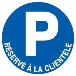 Panneau PARKING RESERVE A LA CLIENTELE Taliaplast 627521