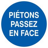 Panneau PIETONS PASSEZ EN FACE NORMASI Taliaplast 627541
