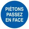 Panneau PIETONS PASSEZ EN FACE NORMASI Taliaplast 627541