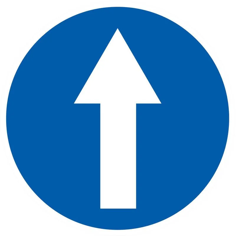 Panneau SENS OBLIGATOIRE NORMASIGN D.8 Taliaplast 624578