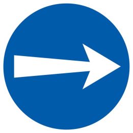 Panneau SENS OBLIGATOIRE NORMASIGN D.1 Taliaplast 627530