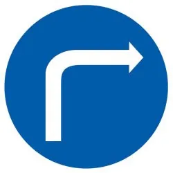 Panneau VIRAGE DROITE D.80 NORMASIGN D Taliaplast 624579
