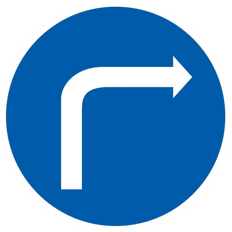 Panneau VIRAGE DROITE D.80 NORMASIGN D Taliaplast 624579