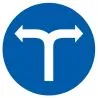 Panneau VIRAGE DROITE OU GAUCHE D.80 N Taliaplast 624581