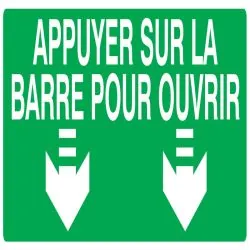 Panneau APPUY.S/BARRE POUR OUVRIR NORM Taliaplast 626422