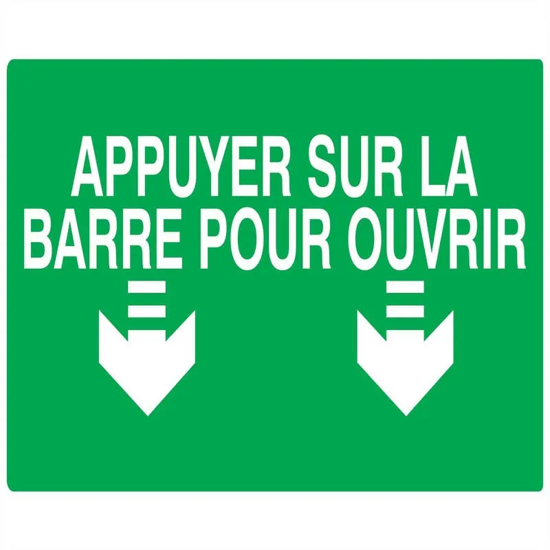 Panneau APPUY.S.BARRE P/OUVR 330X200 N Taliaplast 621421