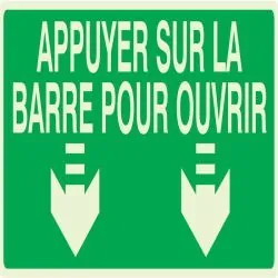 Panneau APPUYER S/BARRE P/OUVRIR NORMA Taliaplast 636421